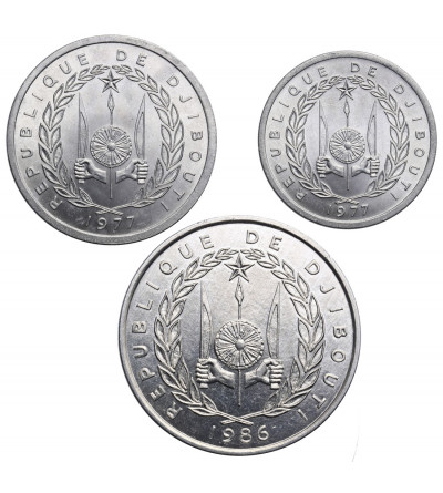 Djibouti, 1, 2, 5 Francs 1977-1986