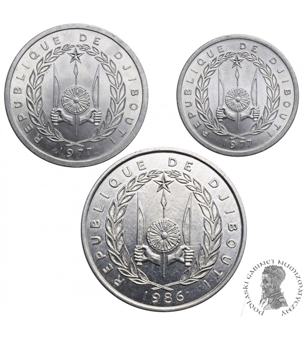 Djibouti, 1, 2, 5 Francs 1977-1986