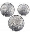 Dżibuti, 1, 2, 5 franków 1977-1986, zestaw 3 sztuki