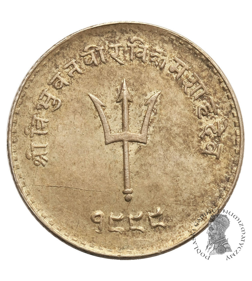 Nepal, 20 Paisa VS 1999 / 1942 AD, Tribhuvana Bir Bikram 1911-1950 AD