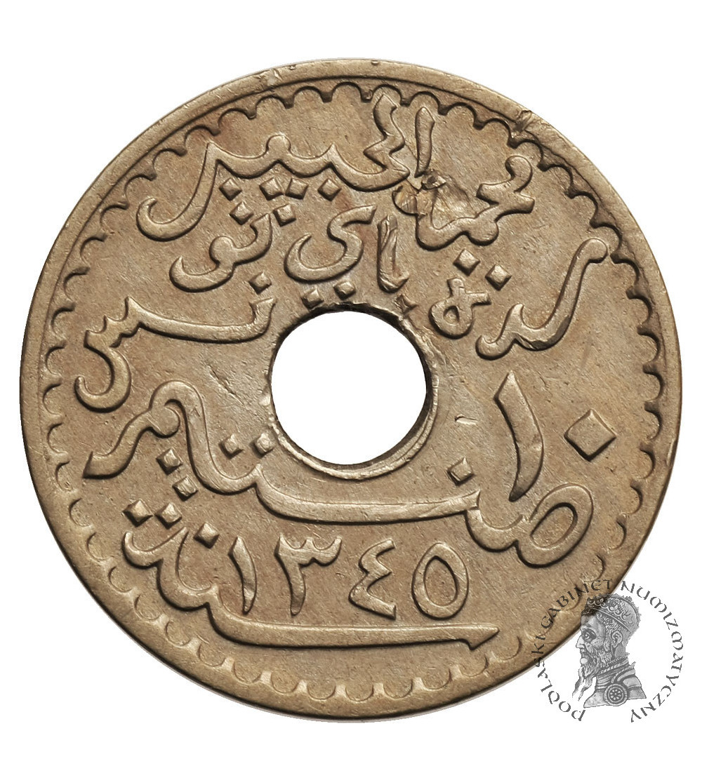 Tunezja, 10 Centimes AH 1345 / 1926 AD - francuski protektorat