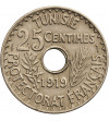 Tunisia, 25 Centimes AH 1337 / 1919 AD - French Protectorate