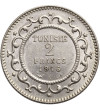 Tunezja, 2 Franki AH 1334 / 1916 AD - francuski protektorat