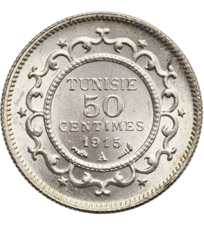 Tunisia, 50 Centimes AH 1334 / 1915 AD - French Protectorate