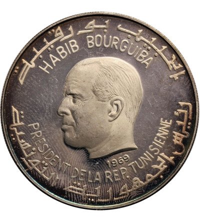 Tunezja, Dinar 1969 NI, Thysdrus-El Djem afrykańskie koloseum