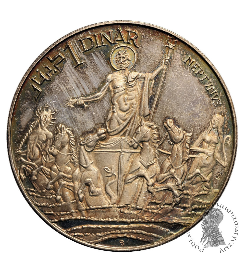 Tunisia, Dinar 1969 NI, Neptun