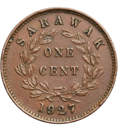 Sarawak, Cent 1927 H, Charles V. Brooke, Rajah