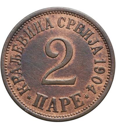 Serbia, 2 Pare 1904, Peter I 1903-1918