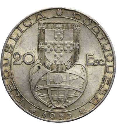 Portugalia, 20 Escudos 1953, 25 rocznica reformy finansowej