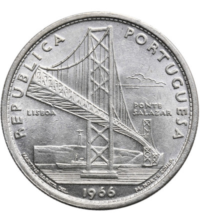 Portugal, 20 Escudos 1966, Opening of Salazar Bridge