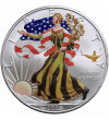 USA, American Eagel 1 dolar 2009, kolor (emisja kolekcjonerska) - Ag 1 Oz .999