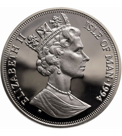 Isle of Man, Crown 1994, Man in Flight - Louis Bleriot, Proof