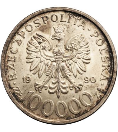 Polska, 100000 złotych 1990, Solidarność - typ B, bez litery L