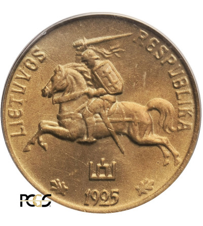 Litwa, 1 Cent (Centas) 1925 - PCGS MS66