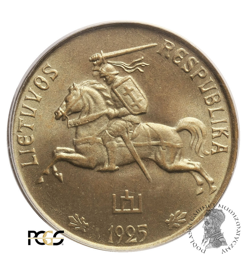 Lithuania Republic, 5 Centai 1925, Uniface Obverse Trial - PCGS SP 66 (Specimen)