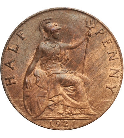 Wielka Brytania, 1/2 Penny 1921, Jerzy V 1910-1936