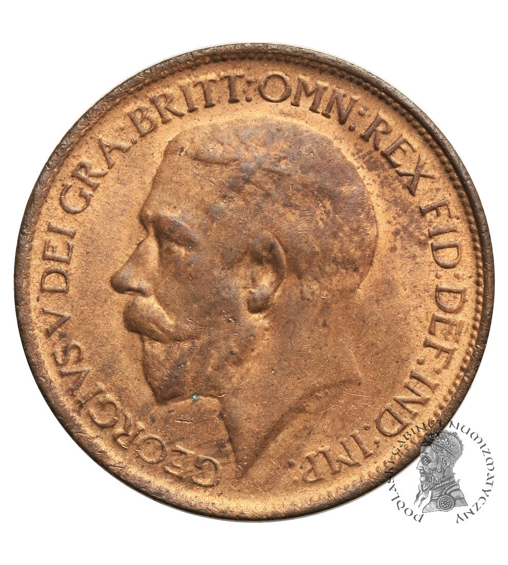 Wielka Brytania, 1/2 Penny 1918, Jerzy V 1910-1936