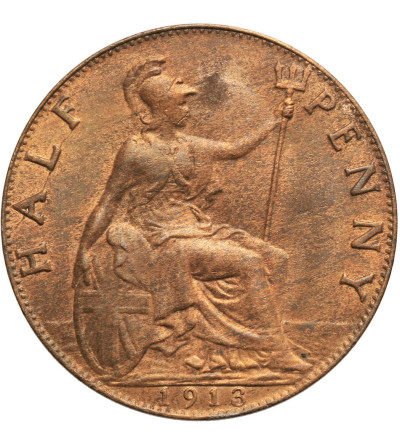 Wielka Brytania, 1/2 Penny 1913, Jerzy V 1910-1936