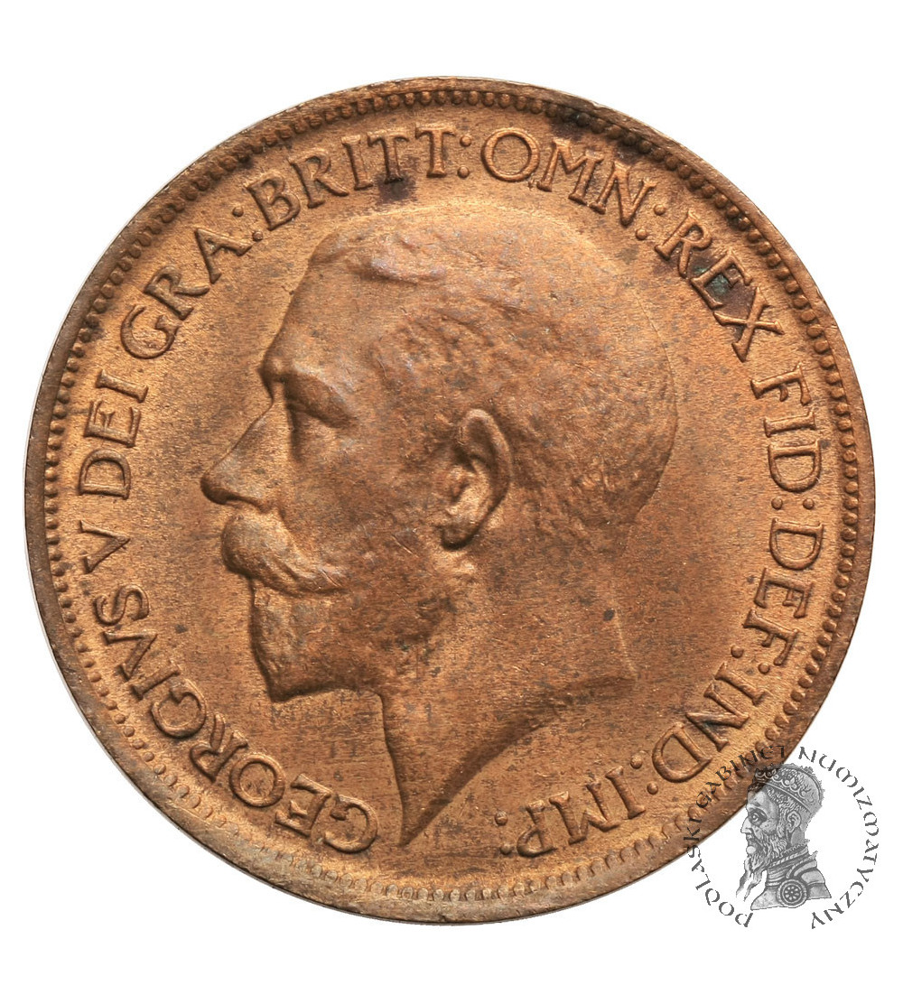 Wielka Brytania, 1/2 Penny 1915, Jerzy V 1910-1936