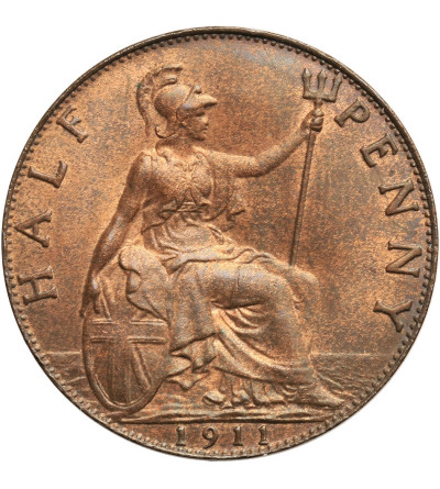 Wielka Brytania, 1/2 Penny 1911, Jerzy V 1910-1936