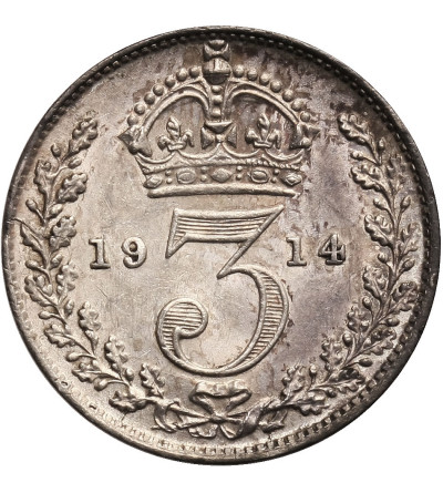 Great Britain, 3 Pence 1914, George V 1910-1936