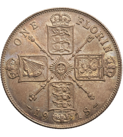 Great Britain, Florin (2 Shillings) 1918, George V 1910-1936