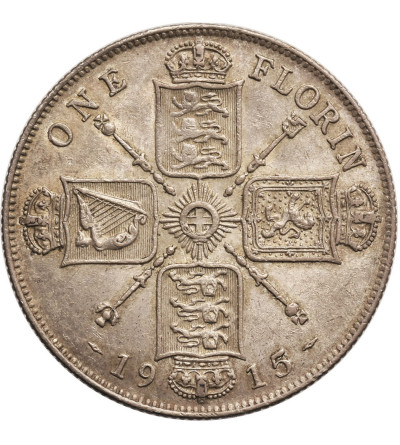 Great Britain, Florin (2 Shillings) 1915, George V 1910-1936