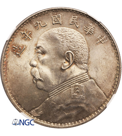 Chiny, Republika. Dolar (Yuan Shih Kai Dollar), 1920 (Rok 9) - NGC MS 63