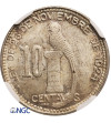 Guatemala, 10 Centavos 1944 - NGC MS 67