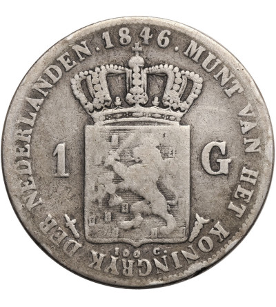 Niderlandy (Holandia), 1 gulden 1846, Willem II 1840-1849