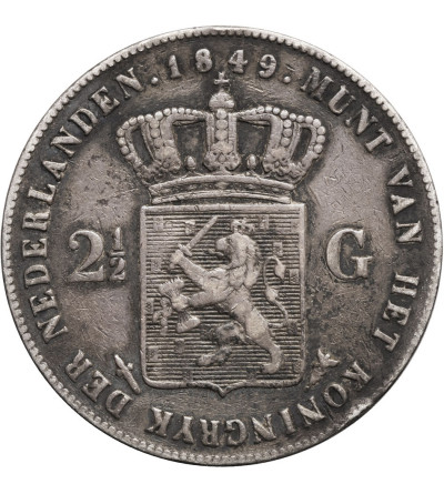 Kingdom of Netherlands, 2 1/2 Gulden 1849, Willem II 1840-1849