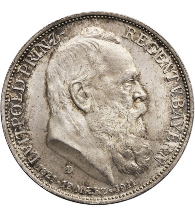 Germany - Bavaria (Bayern), 3 Mark 1911 D, 90th Birthday of Prince Regent Luitpold