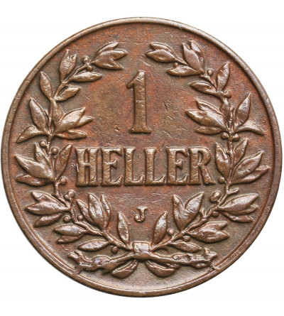 German East Africa, 1 Heller 1905 J, Wilhelm II