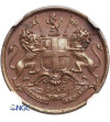 Indie Brytyjskie, 1/12 Anna 1835 (B), East India Company - NGC AU 58 BN