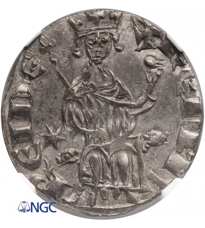 Crusaders, Lusignan Kingdom of Cyprus (1192-1489 AD). Gros grand ND, Henry II (1285–1324 AD) - NGC AU 58