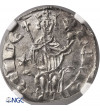 Cypr / Krzyżowcy, Ród Lusignan (1192-1489 AD). Duży grosz (Gros grand) bez daty, Henry II (1285–1324 AD) - NGC MS 62