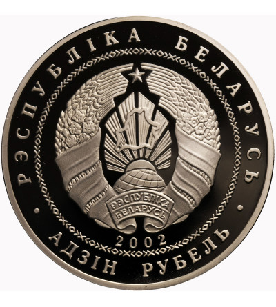 Białoruś, 1 rubel 2002, Janka Kupała - Prooflike