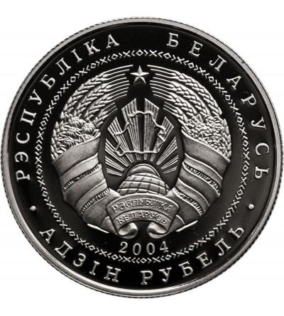 Białoruś, 1 rubel 2004, Zamek Radziwiłłów w Nieświeżu - Prooflike