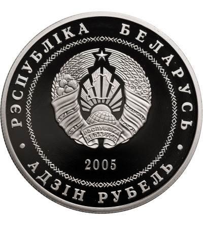 Białoruś, 1 rubel 2005, Grodno - Prooflike