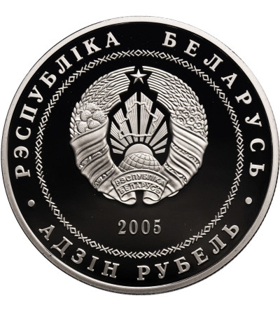 Białoruś, 1 rubel 2005 Brześć - Prooflike