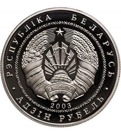 Białoruś, 1 rubel 2003, mewa - Prooflike