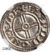 Anglia. Knut 1016-1035 AD. Denar (Penny), typu Short Cross, ok. 1029-1036, Leicester / Elepine - NGC UNC Details