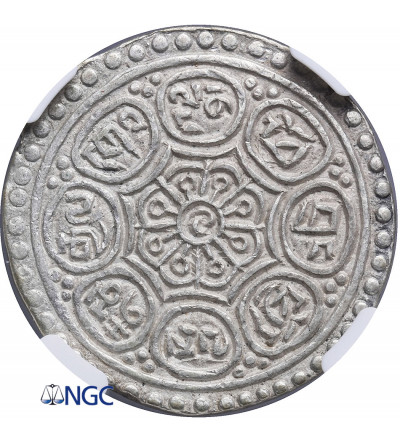 Tibet, Ga-den Tangka (1 1/2 Sho) ND (1907-1925 AD) - NGC MS 62