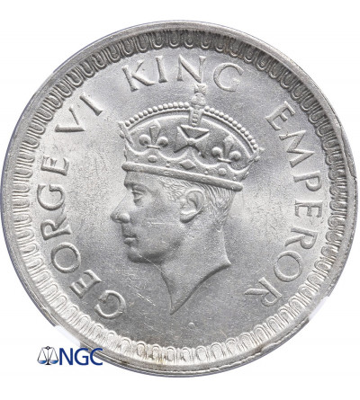 Indie Brytyjskie, 1 rupia 1942 (B), Jerzy VI - NGC MS 63