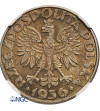 Polska, 2 złote 1936, żaglowiec - NGC AU 58
