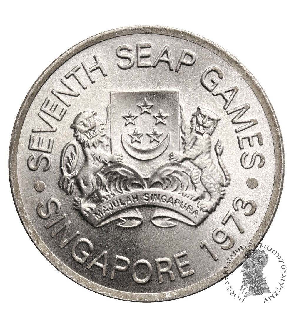 Singapore, 5 Dollars 1973, 7th Southeast Asia Peninsular Games