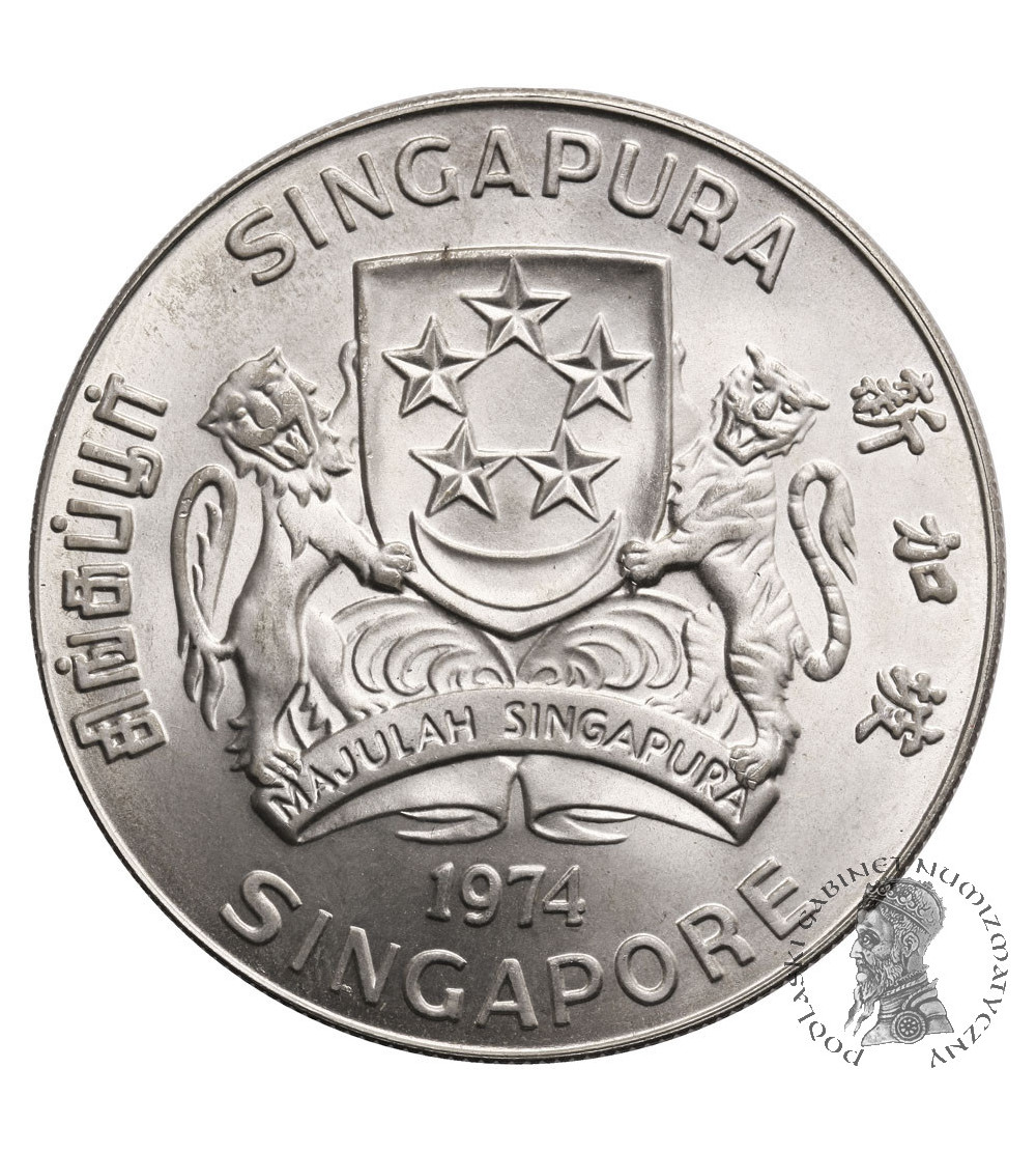 Singapur, 10 dolarów 1974, jastrząb
