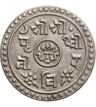 Nepal, 1/2 Mohar SE 1827 / 1905 AD, Prithvi Bir Bikram 1881-1911 AD