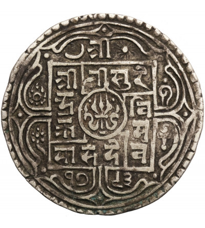Nepal, Mohar SE 1793 / 1871 AD, Surendra Vikrama 1847-1881 AD