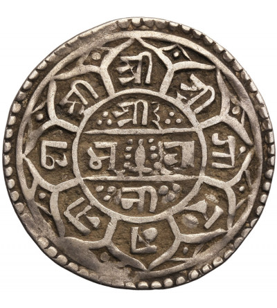 Nepal, Mohar SE 1743 / 1821 AD, Rajendra Vikrama 1816-1847 AD